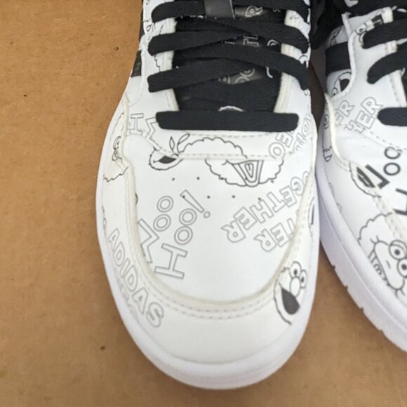 RARE Adidas Hoops 3.0 Mid W Neo Sesame Street Big Kid Womens 6.5 White . - Picture 6 of 14